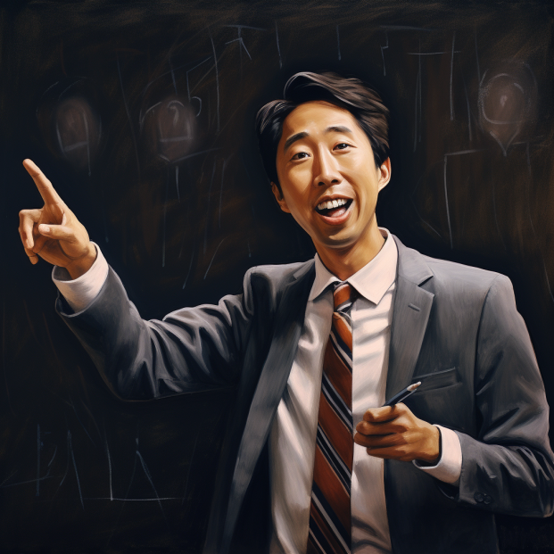 Andrew Ng giving a lecture